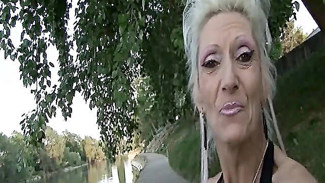 Older French doxy eats cum after hard anal screwing