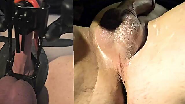 Knob stretching x ball stretching x cum in wine glass