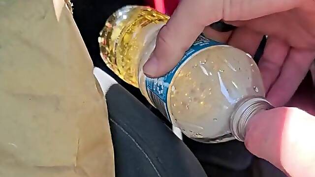 Peeing in A Bottle at Work in Public Next to My Truck