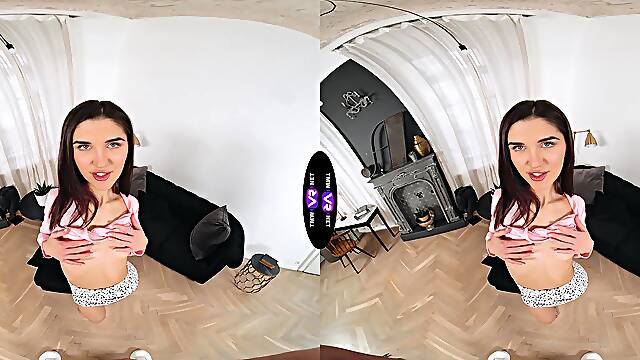 A sexy yoga teacher leads to a hot sex session in vr