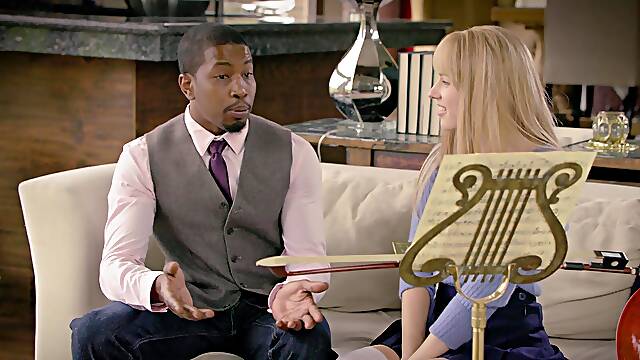 College cuties Riley & Isaiah indulge in a steamy interracial affair