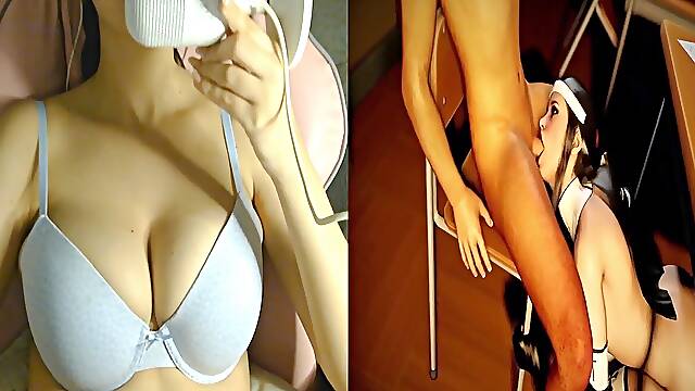 Stellar Nun Gives A hump Ed Class at Uni- Girl Watching Hentai movie