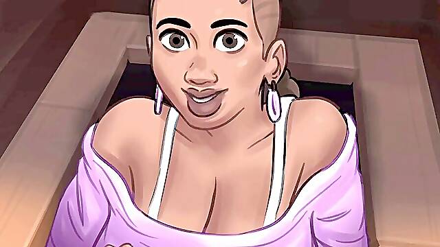All fuck-a-thon Scenes with Miss Dewitt - Black MILF ravaged - Animated pornography game.