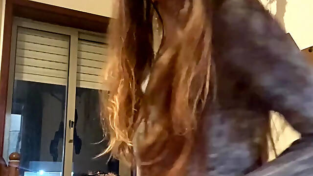 Naughty Girlfriend Video Call - Teasing in My Boyfriends Boxers (Spanish Subs)