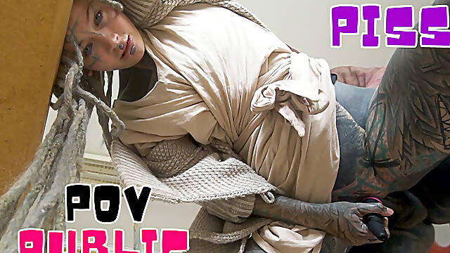 Anal Ecstasy in Public Tattooed Girls Squirt