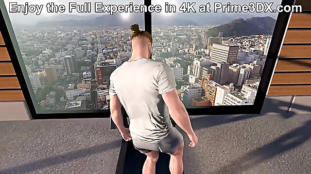 Futanari Gym Domination: Buff guy gets intensely pleasured by hung futa in a sweaty workout session at Prime3DX