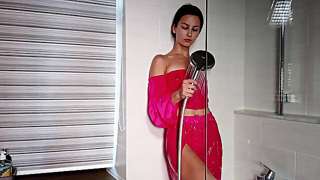 Annas Shower Dreams with a Transparent Dress