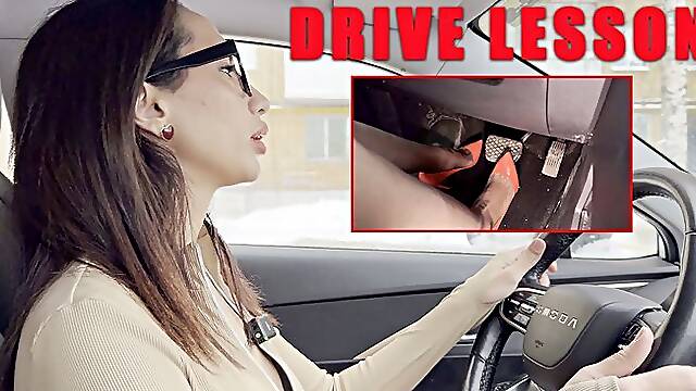 Sima Christian Louboutin 120 driving lesson with instructor accident crashed car 720 full video 41 min