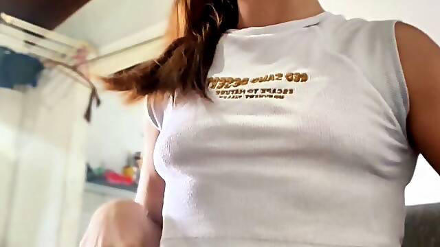 Smoking Seduction in Ripped Jeans Tease – Mesmerizing Exhales & Hip Sway