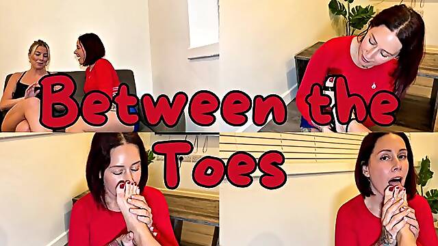 Between The Toes - Lesbian MILF Foot Worship - Foot Fetish - Toe Sucking - Sweaty Feet