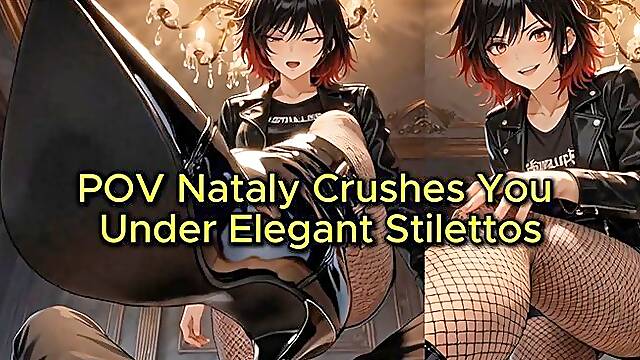 POV High Heel Boots Trampling - Nataly Crushes You Under Elegant Stilettos