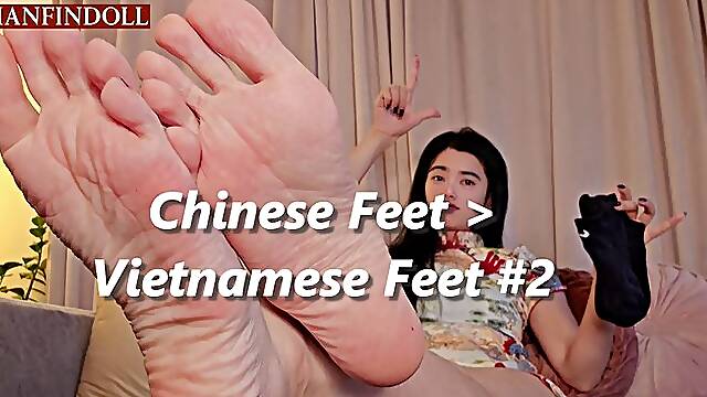 Tracked Your Phone, Caught You Licking Her Inferior Dirty Feet, Weak White Loser - Chinese Feet > Vietnamese Feet 2