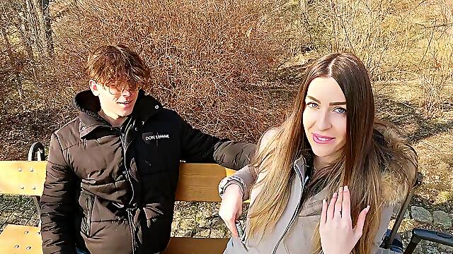 Marica Chanelle gets her tight cunt fucked by a huge dick in pov