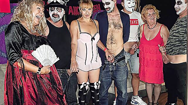 Halloween Mature Anal Party Orgy