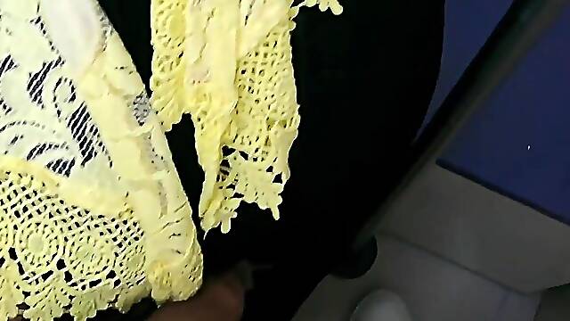 Secret Dick Stuck Under Dress in Subway | Unknown Man Petting Arabic Wife and She Liked!
