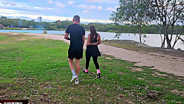 Agatha Breastfeeds in Sex in the Park, with Torn Pants