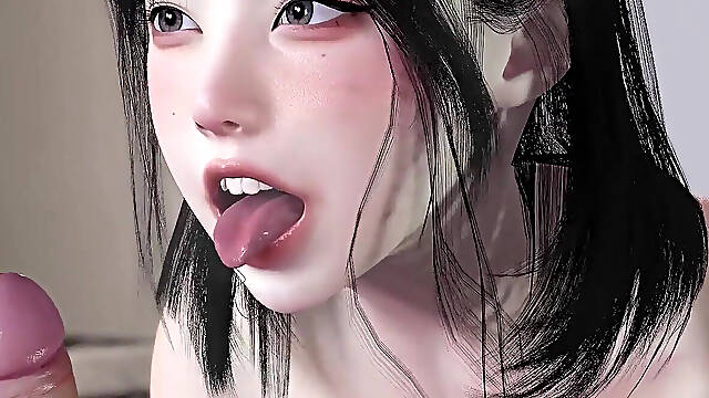 3D Super Cute Korean Babe Got Fucked so Hard by Fat Dick