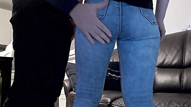 MILF Girfriend Fingering in Jeans and Through Panties