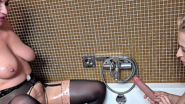 Wet Lesbian Games in Fetish Stockings and Pantyhose