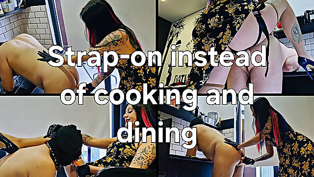 Anal Play, Strap-on Sex in the Kitchen