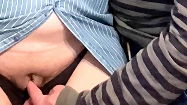 Pervert Fingers Under My Dress Fingering My Pussy