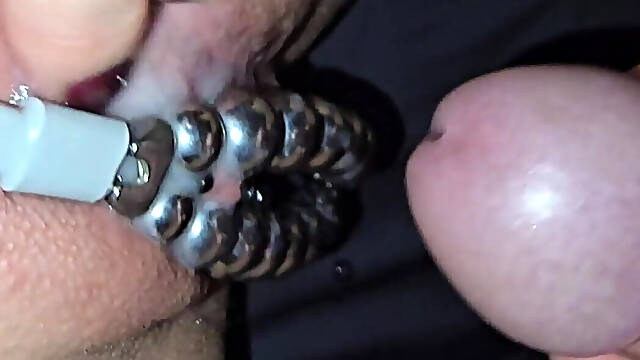 He Covers My Chastised Pussy in Cum
