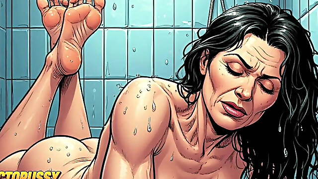 Horny 45-year-old Mommy in the Shower