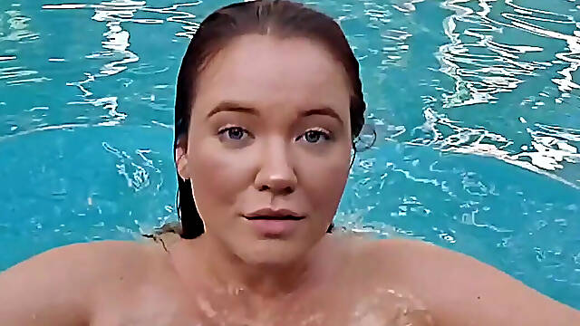 Naked Pool Fun in Slo-mo These Boobs Make Quite the Splash Don't They?