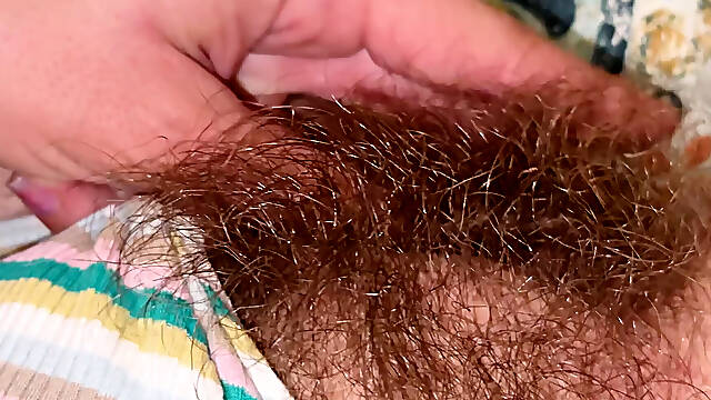 Super Thick and Long Plussy Hair Bush Closeup