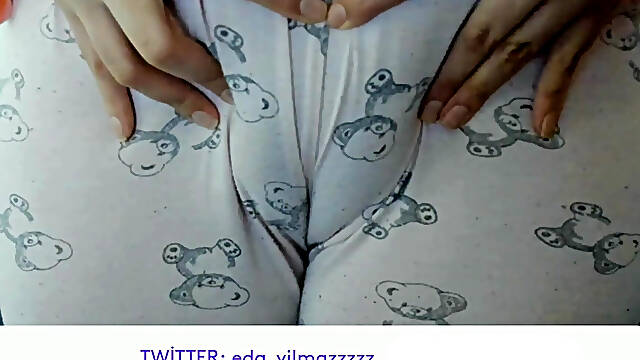 Cameltoe - Swollen Pussy - Rubbing Pussy with Pajama