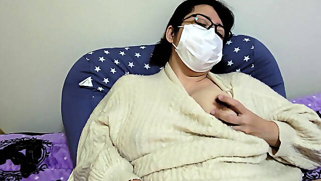 A Married Woman Spreads Her Legs and Masturbates Lewdly