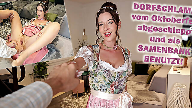 Local Slut Picked up at Oktoberfest and Used as a Cum Dump!